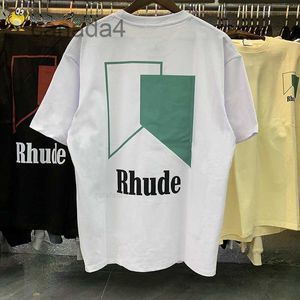 Solto casual rhude t camisas homens mulher geometria clássica carta impressão manga curta primavera verão de alta qualidade novo topo tee yk68 epdc vzy5