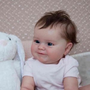 Dolls 50CM Reborn Baby Doll Newborn Girl Baby Lifelike Real Soft Touch Maddie with HandRooted Hair High Quality Handmade Art Doll AA220