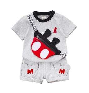 New Summer Baby Clothes Suit Children Fashion Boys Girls Cartoon T Shirt Shorts 2Pcsset Toddler Casual Clothing Kids Tracksuits L7059025