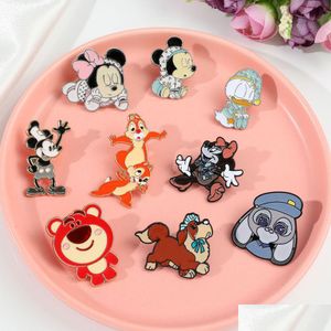 Tools Childhood Mouse Duck Cats Baby Girl Comic Elf Enalj Pins Söta filmer Spel Hard Collect Cartoon Brosch Drop Delivery DHF9W