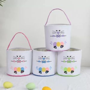 Stock Easter Cestive Bucket Bunny Rabbit Uszy Storage Torebka Śliczne torby na prezent Portable 1228