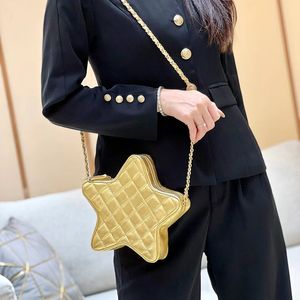 10A جودة المرآة نجم حقيبة اليد مصمم سلسلة Lambskin Crossbody أكياس الكتف مع مربع C172