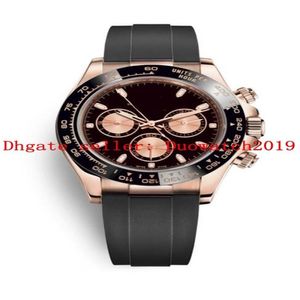 9 Style Mens Ceramic عالية الجودة ساعة 40 مم Cosmograph 116519ln 116518ln لا كرونوغراف ميكانيكي أوتوماتيكي الذهب الصفراء WATC234J