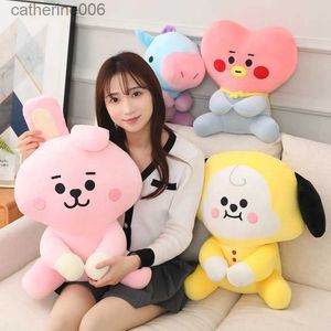 Fyllda plyschdjur Big Size Kpop Star Kawaii Baby Face Plush Toy Decorative Pillows Cartoon Animal Sheep Chimmy Cooky RJ fylld docka Giftl231228