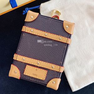 Porta-chaves designer marca chaveiro de couro genuíno masculino e feminino bolsa de moedas saco de fone de ouvido bagagem pingente mochila caixa saco de chave