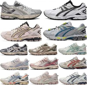 Designer Running Shoes Gel Kahana 8 Low Top Retro Atlético Homens Mulheres Treinadores Esportes Ao Ar Livre Sapatilhas Obsidian Cinza Creme Branco Preto Ivy Trail 6612ess