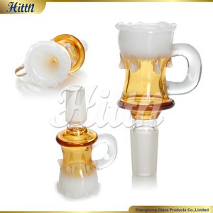 Bong-Schüssel-Stück, 14 mm männliche Schüssel, Raucherzubehör, Shisha-Tabak-Bierbecher-Design, Rutsche für Glas-Wasserpfeife