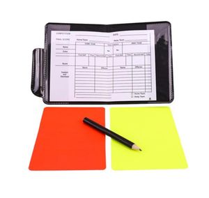 Football Soccer Card Referee Kit Volleyball Warning Red Yellow Penalty Flag Score Book Sheets Pencil Other Sporting Goods Gear Acc6436728
