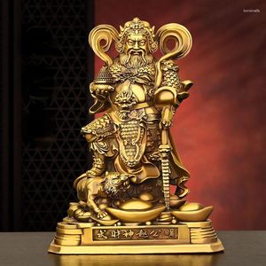 Decorative Figurines Pure Bronze Statue Of Zhao Gongming Ornament Home Living Room Decorations Wu Cai God Standing