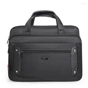 Evrak çantaları evrak çantası dizüstü bilgisayar çantası oxford kumaş çok fonksiyonlu su geçirmez çantalar gündelik portföy omuz çantaları erkekler için 16 17 19 inç