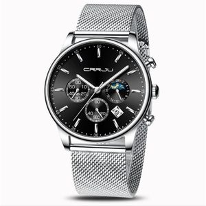 CRRJU 2266 Quartz Mens Watchカジュアルパーソナリティウォッチの販売ファッション人気の学生デート正確な腕時計246Q