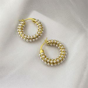 Retro mode Wild Pearl Earrings Stud High-End Gold-Plated Winter Models Trend Nisch Design Ins Jewelry Accessories173a
