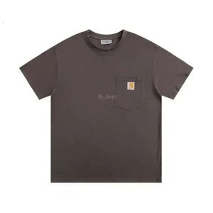 Carhart Shirt Дизайнерская футболка Топ Классическая маленькая этикетка с карманом и короткими рукавами Свободная и универсальная для мужчин и женщин Пары Carhartts Shirt Polo 230