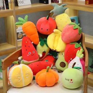 Stuffed Plush Animals 15-35cm Simulation Fruit Plush Toy Cute Vegetable Fruit Children Enlightenment Cognitive Teaching Small Doll Birthday GiftL231228