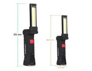 COB Lamp LED Light Working Light with Magnet Portable Flashlight Outdoor Camping Working Torch USB Rechargeable Built In Battery1485118