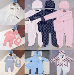 Bebek Yenidoğan Onesies Tonpers Bebek Kız Tasarımcı Yenidoğan Setleri Mektup Kostüm Tulumları Giysiler Tulumları Çocuklar İçin Bebekler Kıyafet Romper -9