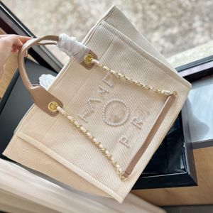 Designer Bag Women Fashion CC Tote Bag Summer Beach Bag Chain Strap Shoulder Bag Single Shoulder Bag Handbag Bead Decoration Large Capacity Shopping Bag