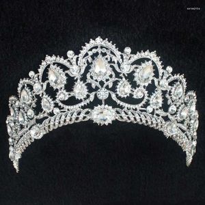 Hair Clips Trendy Crown Bride Headband Bridal Tiaras Baroque Crystal Wedding Accessories Headdress Tiara And For Women