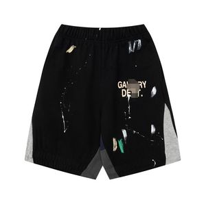 2023 Herren Shorts Modedesigner Galleryes Sweatdept Gesprenkelter Briefdruck Herren Damen Paar Lose Vielseitige Freizeithosen Gerade Hosen