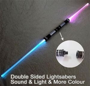 Led espadas armas 2 peças lote piscando sabre de luz laser espada dupla brinquedos som e luz para meninos meninas 2209053106678