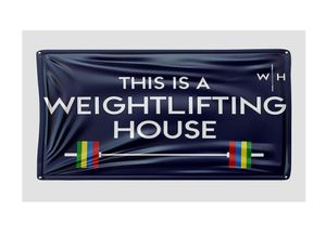 これは重量挙げの家の旗3x5feet装飾フラグと真鍮のグロメット2339192