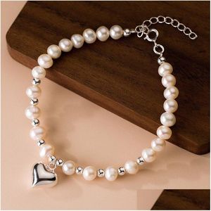 Schmuck Boho natürliche Süßwasserperle Liebe Charm Armband Frauen Perlen verstellbar Modeschmuck Drop Lieferung Baby, Kinder Mutterschaft A Dhrr0