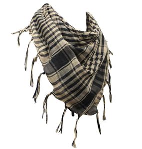 Män unisex 100% bomull shemagh fyrkantig hals öken taktisk stil huvud wrap keffiyeh frringes rutiga halsduk halsdukar5050705