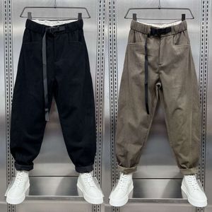 Corduroy Pants Autumn Pure Kolor luźne spusty haremowe moda ulica hip-hop spodni marki męskiej odzieży