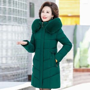 Kvinnors dike rockar mode trend 2023 Winter Coat Cotton Pad Dress Standing Neck Kort dragkedja Tjock isoleringsjacka P78