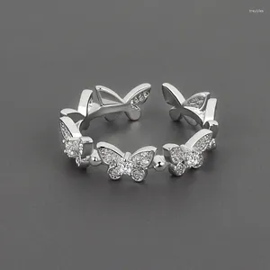Rings de cluster Personalidade Butterfly for Women Charm Engagement Men Vintage Knuckle Jóias de dedos 2023
