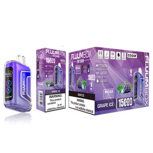 Fluumbox Digital 15000 Tek Kullanımlık E-sigaralar 15k Puffs 12 Flavors 0% 2% 3% 5 LED Yağ Elektrikli Dijital Ekran Vape Kalem