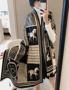 Designer womens scarf cashmere scarf Women winter scarves ladies Shawls Big Letter pattern wool Landscape animal Print Pashminas 65cm X 180cm3570733