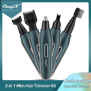 CkeyiN 5 in 1 Electric Nose Hair Trimmer Multifunctional Men Razor Ear Hair Remover Kit Sideburns Shaver Eyebrow Shaper 231227