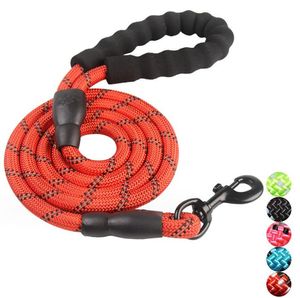 Heavy Duty Nylon Dog Harness Leash For Medium Large Dogs Leads Pull Rope Pet Training Running Walking Safety Mountain Climb Dog Leashes Ropes