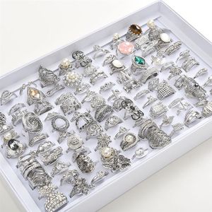 Moda 50pcs Lot Ekwinności damskiej damskiej biżuterii prezent na imprezę ślubną pierścionki zaręczynowe