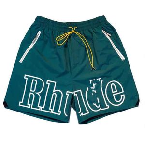 r Men Womens Rh Limited Rhude Shorts Summer Swim Krótka długość kolan Hip High Street Sports Training Pole plażowe