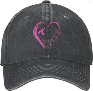 Bonés de bola I'm A Survivor Heart Pink Ribbon Breast Cancer Awareness Boné de beisebol unissex