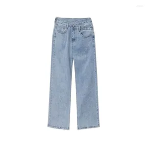 Women's Jeans Elegant High Waist Thin Design Straight Wide Leg Pants Loose Women Y2k