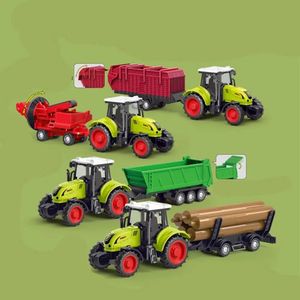 Children Inertia Agricultural Engineering Vehicle Toys Farm Bunk Car Rice Truck Construction Gift For Boys Birthday 231228