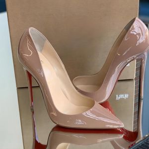 Designer High Heels Red Shiny Bottom High Heels Luxury Pumps Women's Thick Sole Open Toe Sandals Sexy Pointed Toe Soles 8cm 10cm With Dust Bag 35-44