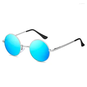 Sonnenbrille 2023 Mode Herren Runde Retro Angelbrille