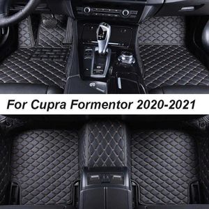카펫 자동차 바닥 매트 Cupra Formentor 2022 Dropshipping Center 자동 인테리어 액세서리 가죽 카펫 깔개 발 패드 R230307