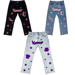 Streetwear Y2K Haruku Gothic Anime Graphic Print Baggy Jeans Denim Pants 2023 New Street Dance Hip Hop Wide Leg Trousers