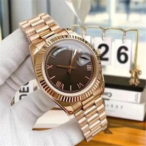 Men Watch 40mm 2813 Automatic Movement Week Display Waterproof 904L Stainless Steel Roman Numerals Date Display Watch Menwatch Designer Watch