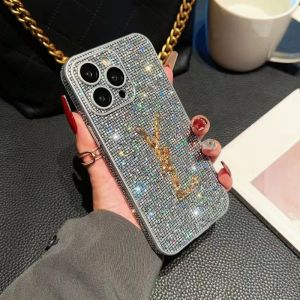 Luxe ontwerpers telefoonhoesje anti-drop iPhone-hoesje voor 15 14 promax 13Pro premium 12 flash diamant 11 met lensfilm beschermende achterkant case G23122813PE