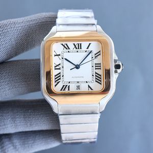 Män tittar på Menwatch Designer Watches Square Watch 39mm Le Montre Automatisk klocka rostfritt stål armbandsur lyxklocka för damer