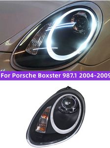 Faróis de carro para Porsche Boxster 987.1 2004-2009 LED Head Lights DRL Moving Turn Signal Front Light Assembly