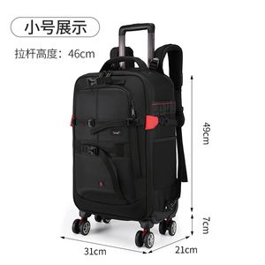 Çift omuz çekme çubuğu kamerası ve şasiye monte edilmiş SLR kamera çantası ile fotoğraf çantası