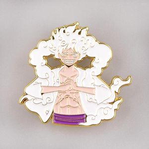 Broschen Strohhutjunge Brosche für Kleidung Anime Metall Emaille Pins Bekleidungsbeutel Lapel Badge Schmuck Geschenk Fans Freunde Accessoires Accessoires