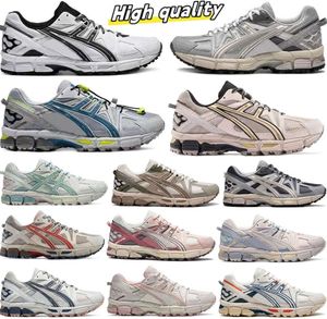 Designer Running Shoes Gel Kahana8 Low Top Retro Athletic Men Mulher Treinadores ao ar livre Esportes de tênis de obsidiana Creme cinza Branco Ivy Trail 8853ess